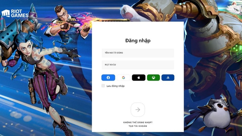 Chọn ô Create Account