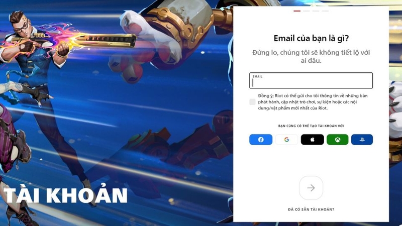 Nhập địa chỉ email