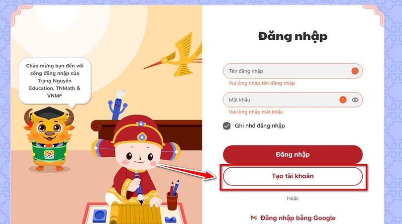 Tạo tài khoản Trạng Nguyên Tiếng Việt - 05