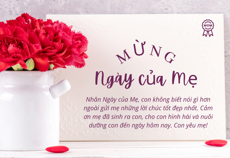 Gợi ý một số mẫu thiệp Ngày của Mẹ ấn tượng