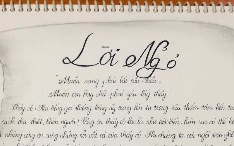 Viết lời ngỏ chân thành và sâu sắc