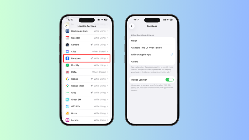 cách tắt định vị trên Facebook 2