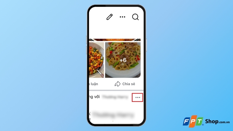 Nhấn vào biểu tượng ba chấm