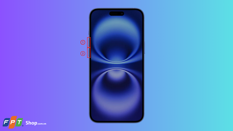 Nhấn và thả nút tăng âm lượng của điện thoại rồi nhấn nút giảm âm lượng và thả ra lần nữa