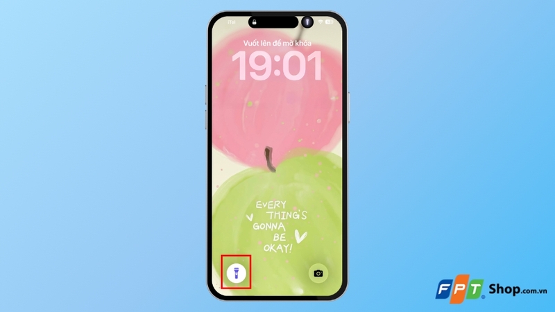 Tắt đèn pin ngay trên màn hình khóa