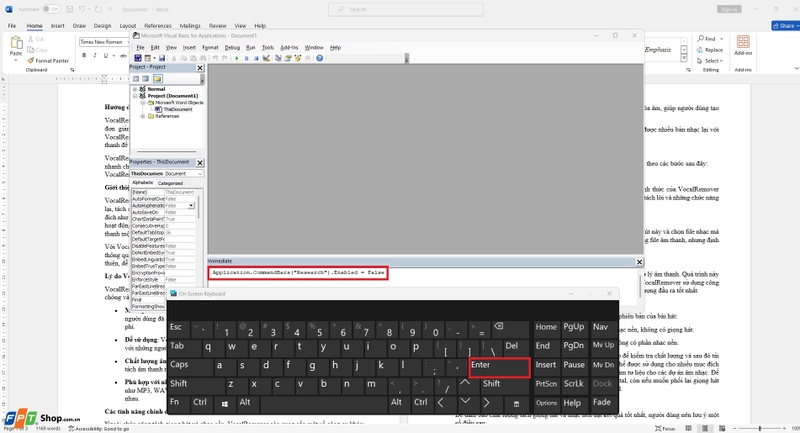 tắt research trong word 4
