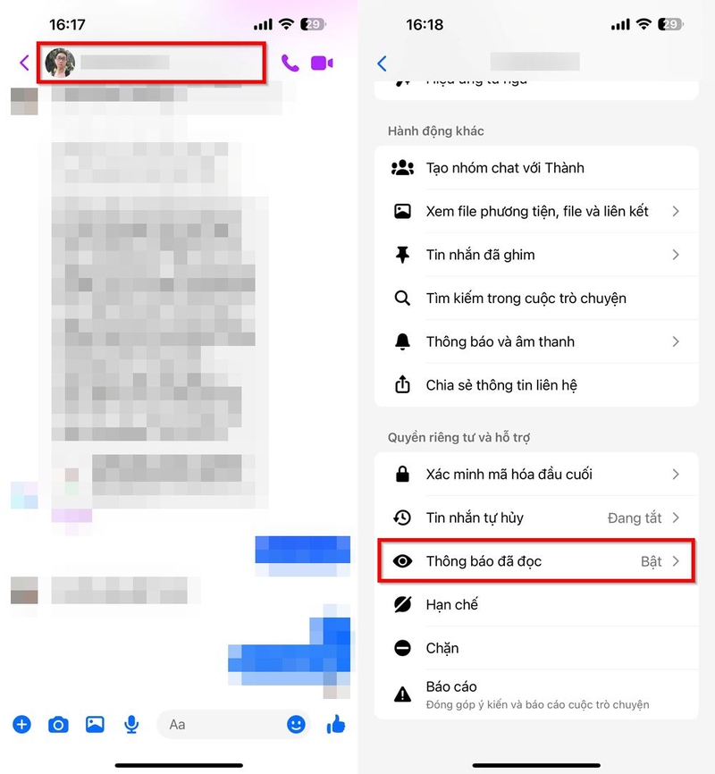 Cách tắt thông báo đã đọc từng người trên Messenger ảnh 2