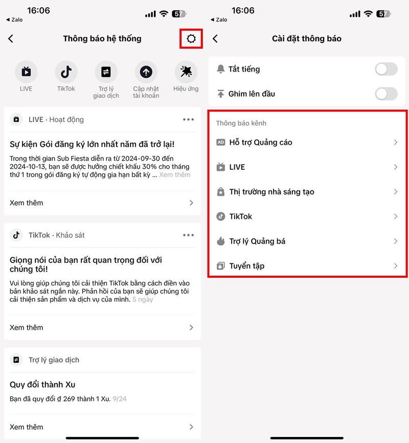 Cách tắt thông báo hệ thống trên TikTok ảnh 2