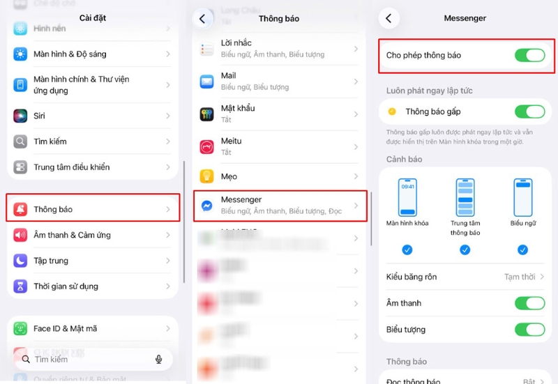 Tắt thông báo Messenger trên iPhone - hình 6
