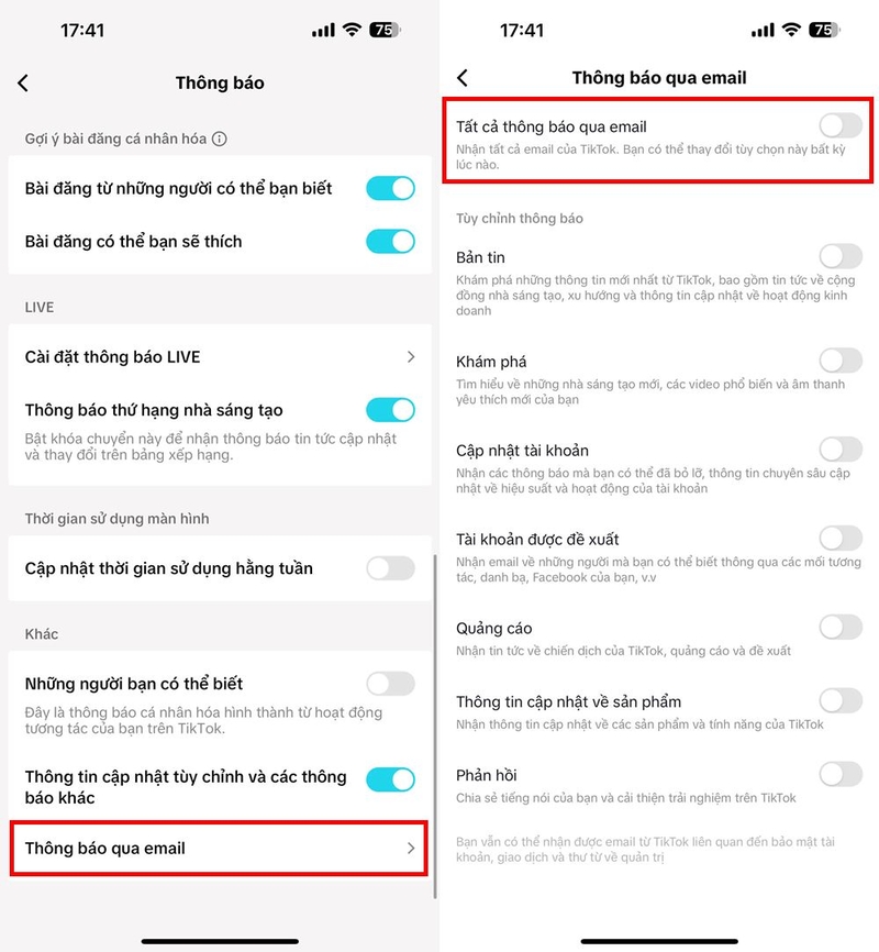 Cách tắt nhận thông báo TikTok qua Gmail ảnh 3