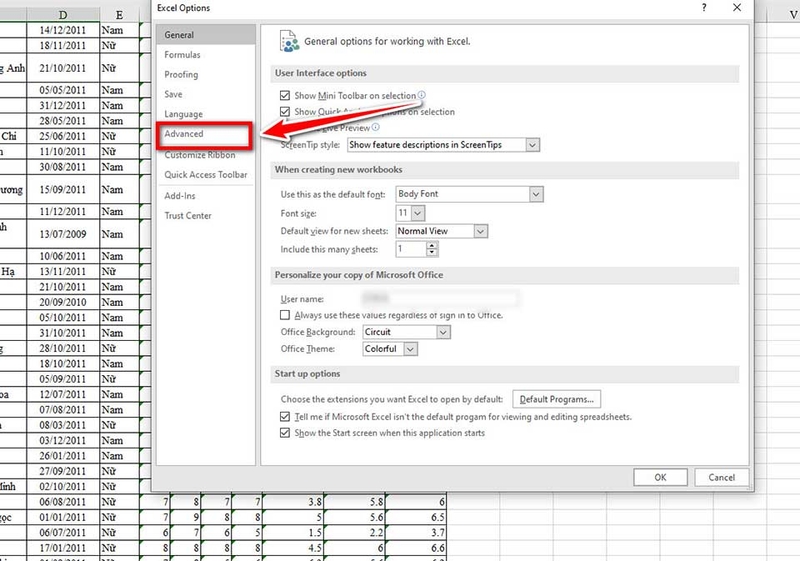 Cách tắt thông báo Update Link trên Excel - 06