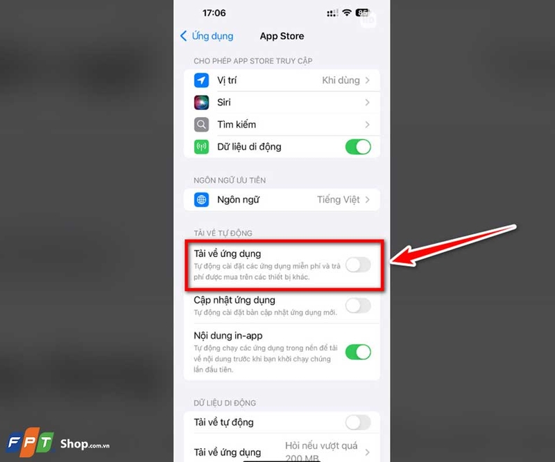 Cách tắt tải ứng dụng tự động trên App Store - 08