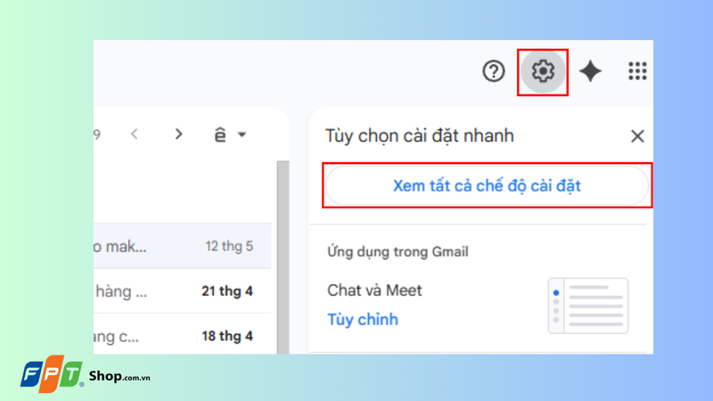 Chọn mục Xem tất cả chế độ cài đặt
