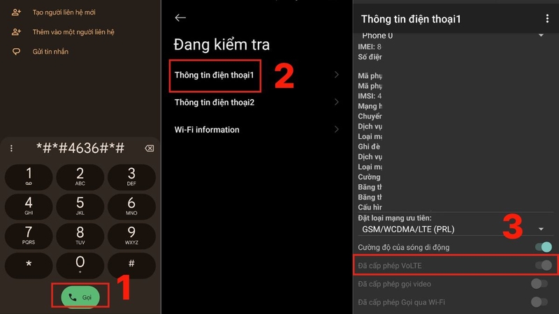 tắt VoLTE trên OPPO 3