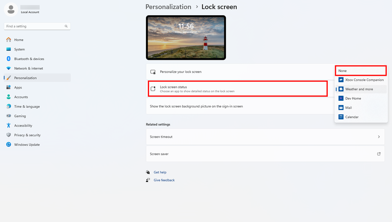 Cách tắt các widget màn hình khóa trên Windows 11 ảnh 3