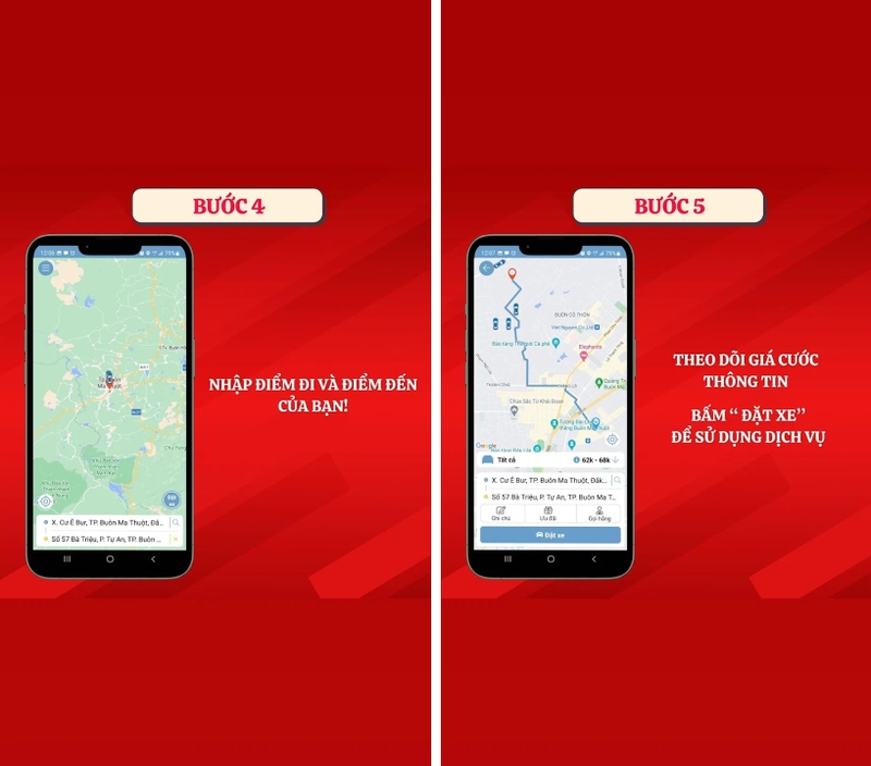 ứng dụng taxi quyết tiến 5