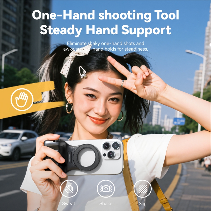 Tay cầm chụp ảnh điện thoại Telesin TPMP001-01 - Hỗ trợ chụp một tay ổn định
