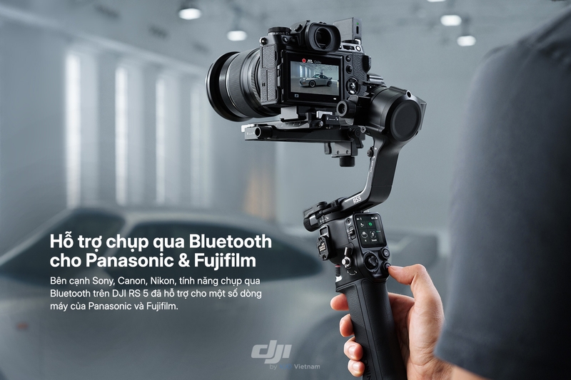 Tay cầm Gimbal DJI RS 5 - Mở rộng tương thích, điều khiển máy ảnh tiện lợi hơn