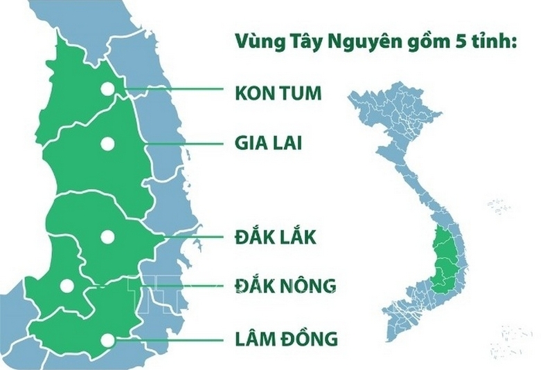 tây nguyên gồm những tỉnh nào ảnh 1