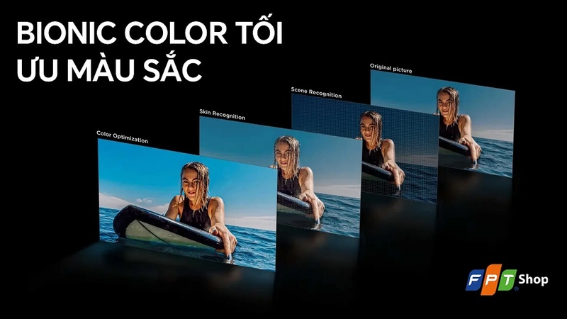 Công nghệ Bionic Color phân tích từng cảnh và điều chỉnh màu