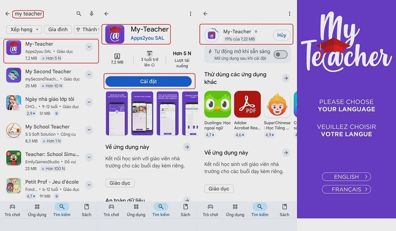 Cách tải My-Teacher trên Android