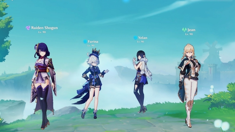 Team Furina Raiden-Core có hệ nguyên tố Thủy và Lôi