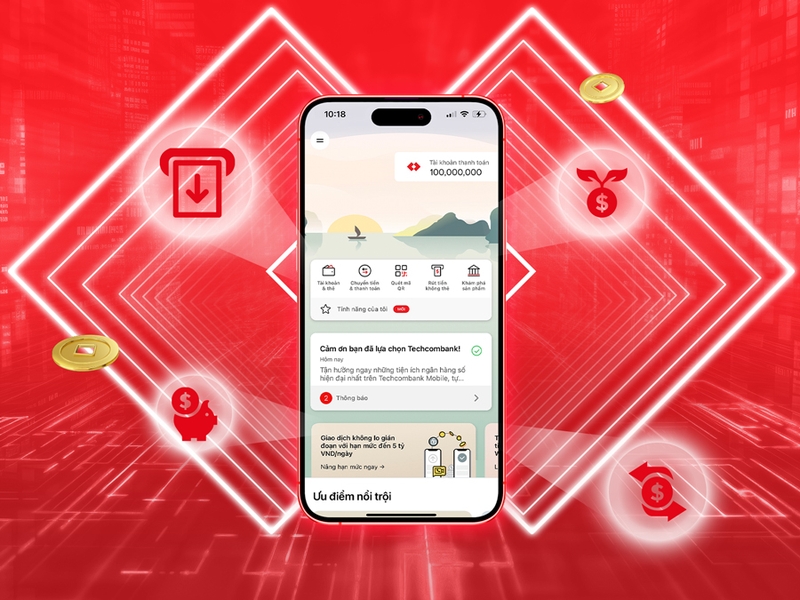 Tính năng quản lý tài chính cá nhân trên Techcombank Mobile ứng dụng công nghệ AI để phân tích và ghi nhận