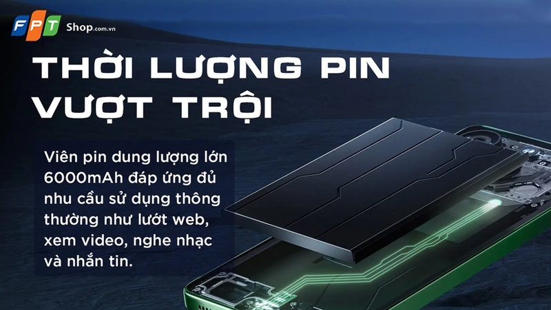 Tecno Pova 6 có viên pin 6000mAh