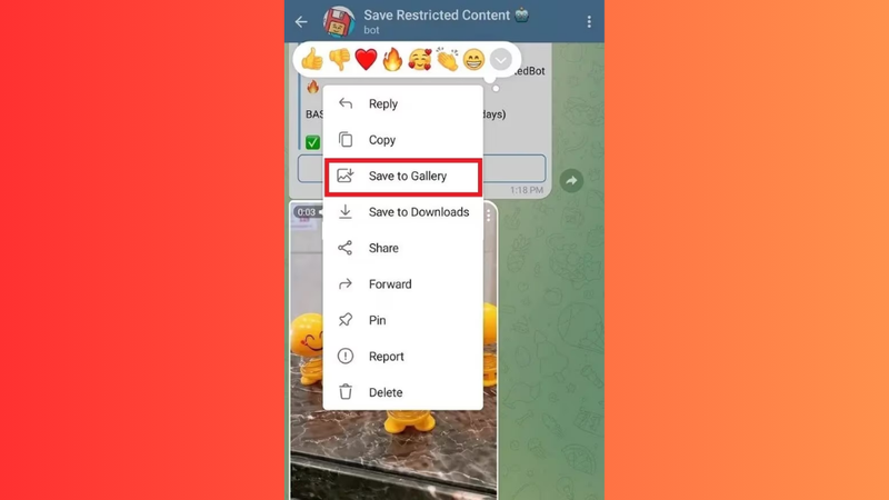 Tải video từ Telegram về thiết bị