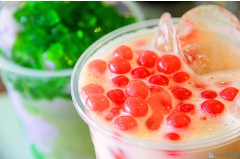 thạch thủy tinh trà sữa