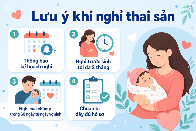 Một số lưu ý khi nghỉ thai sản