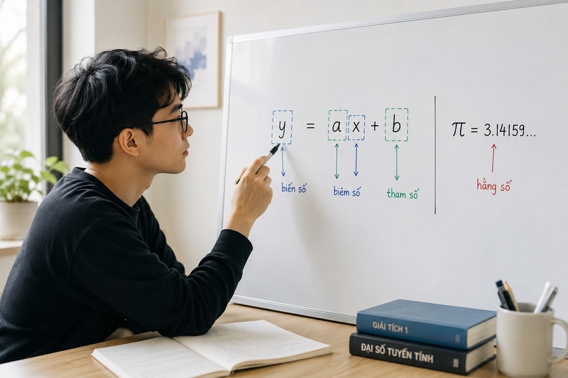 Phân biệt tham số, biến số và hằng số