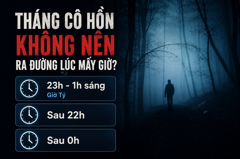 Tháng cô hồn không nên ra đường lúc mấy giờ?