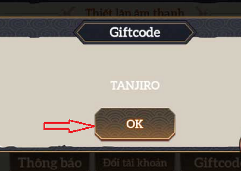 Hãy nhập chính xác mã code bạn đã có vào ô trống