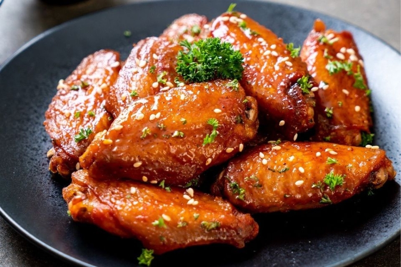 thành phẩm cánh gà chiên coca