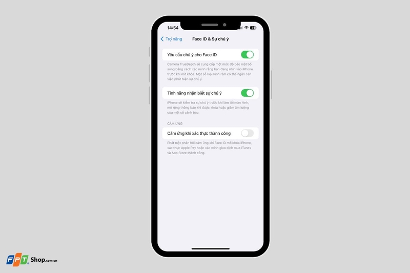 Thay đổi cài đặt Face ID trên iPhone (ảnh 6)