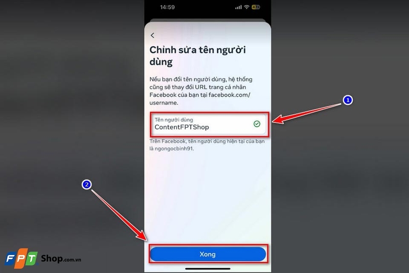 Thay đổi link FB trên điện thoại iPhone - Ảnh 09