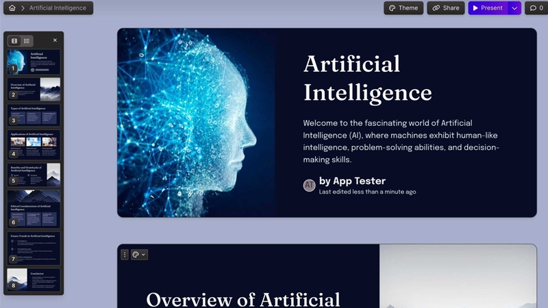 Gamma AI là công cụ trình chiếu được hỗ trợ bởi trí tuệ nhân tạo