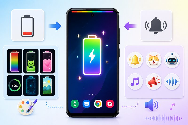 Cách thay đổi thông báo pin trên Android giúp giao diện và âm báo thêm thú vị