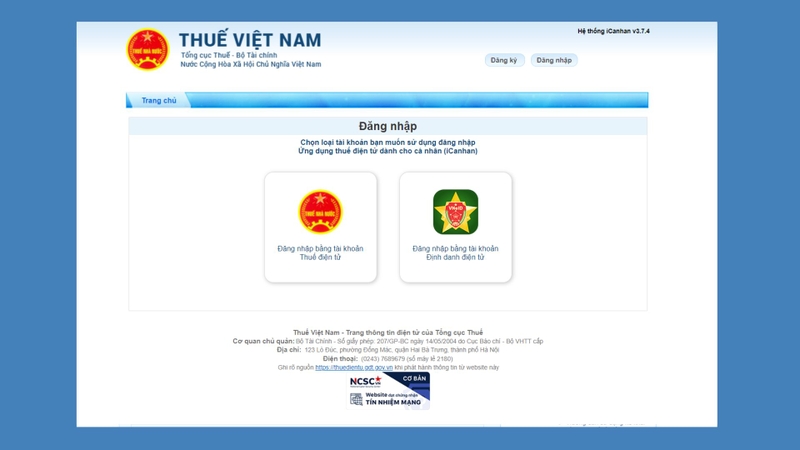 Đăng nhập vào tài khoản cá nhân