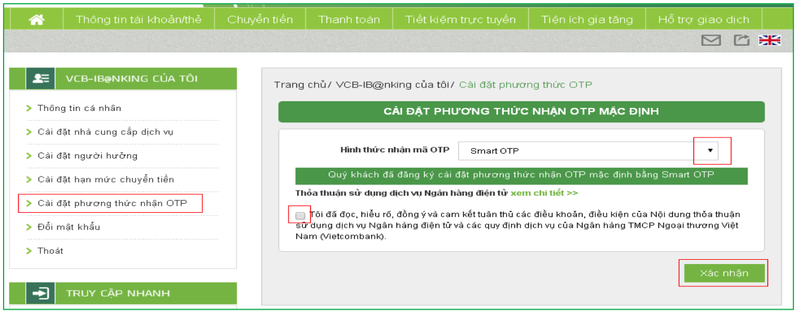 thay đổi thông tin tài khoản ngân hàng vietcombank online - Hình 6