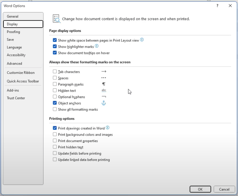 Thay đổi tùy chọn trong Word - Hình 9