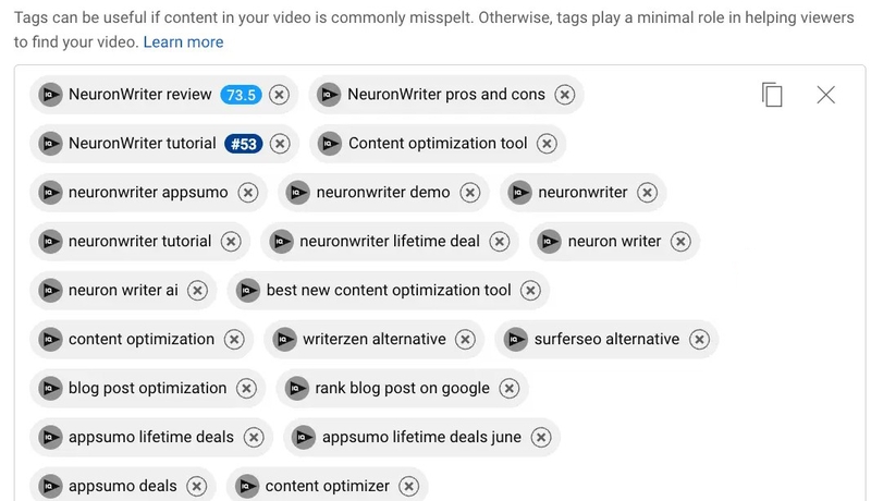 Thẻ tag YouTube là gì 2