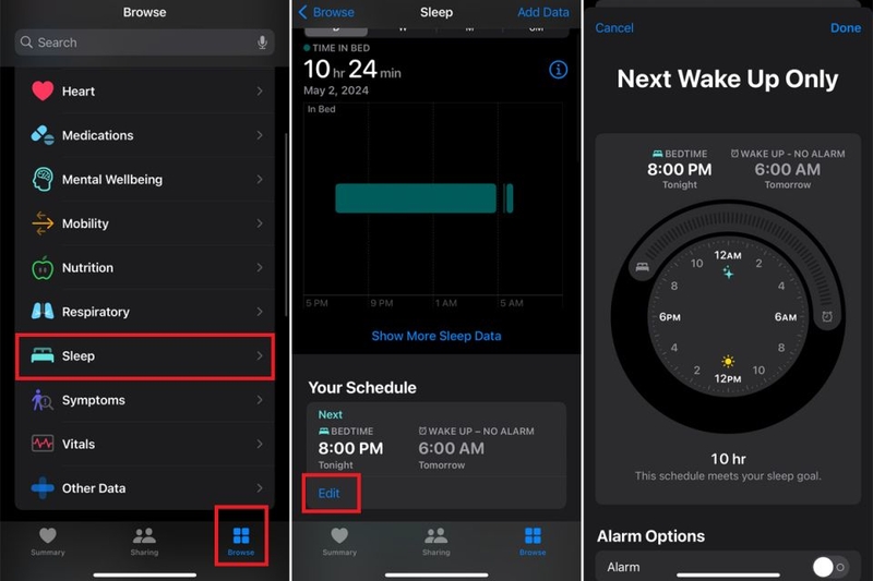 Cách thay đổi lịch trình ngủ trên Apple Watch