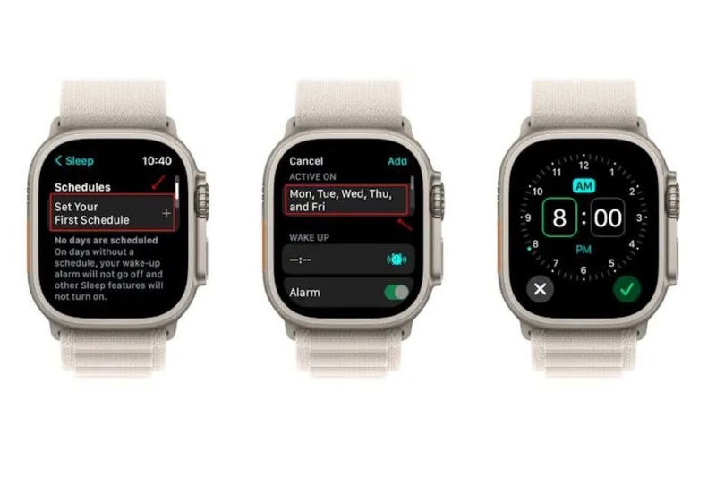 Thiết lập lịch theo dõi giấc ngủ bằng Apple Watch