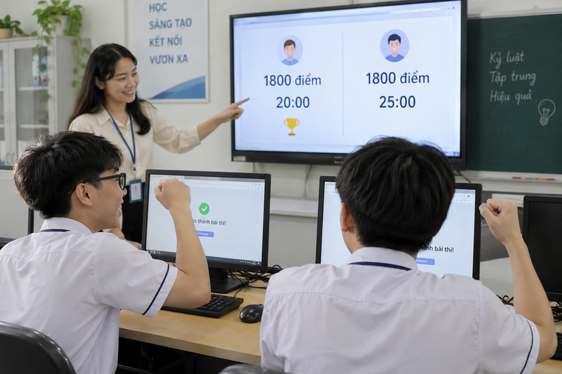 Thời gian làm bài là tiêu chí phụ mang tính quyết định