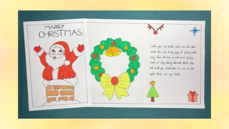 Mẫu thiệp Noel kèm những lời chúc