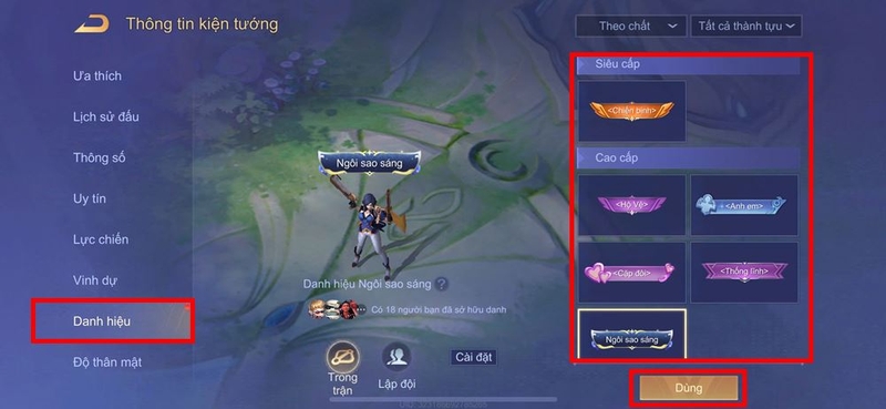 Cách thiết lập danh hiệu trong Liên Quân Mobile ảnh 4