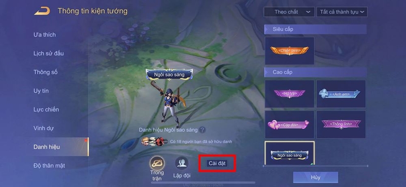 Cách thiết lập danh hiệu trong Liên Quân Mobile ảnh 5