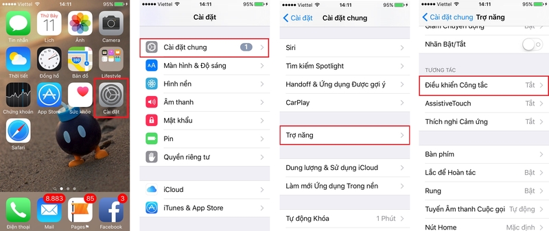 thiết lập điều khiển iPhone bằng lắc đầu 2